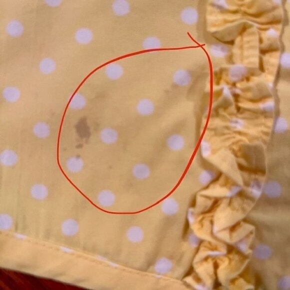 Class Club 2-Piece Set Yellow Polka Dot Top/Denim Pants with Yellow Trim 24M - Picture 6 of 6